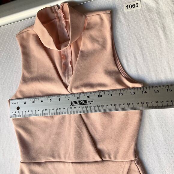 Sarah La Women’s Sleeveless Knee-length Dress size M but fit like S,Peach Orange - Picture 3 of 10